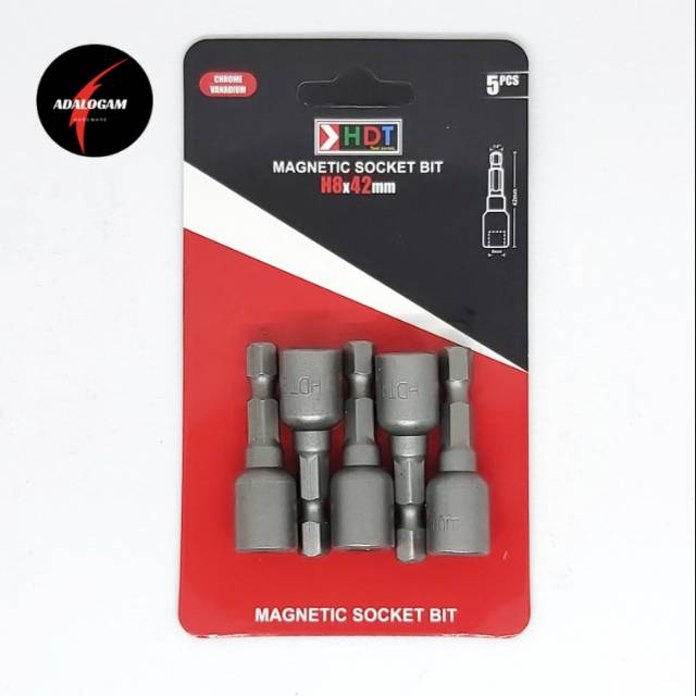 Mata Bor Roofing 8 x 42 mm HDT - Magnetic Nut Setter Baja Ringan