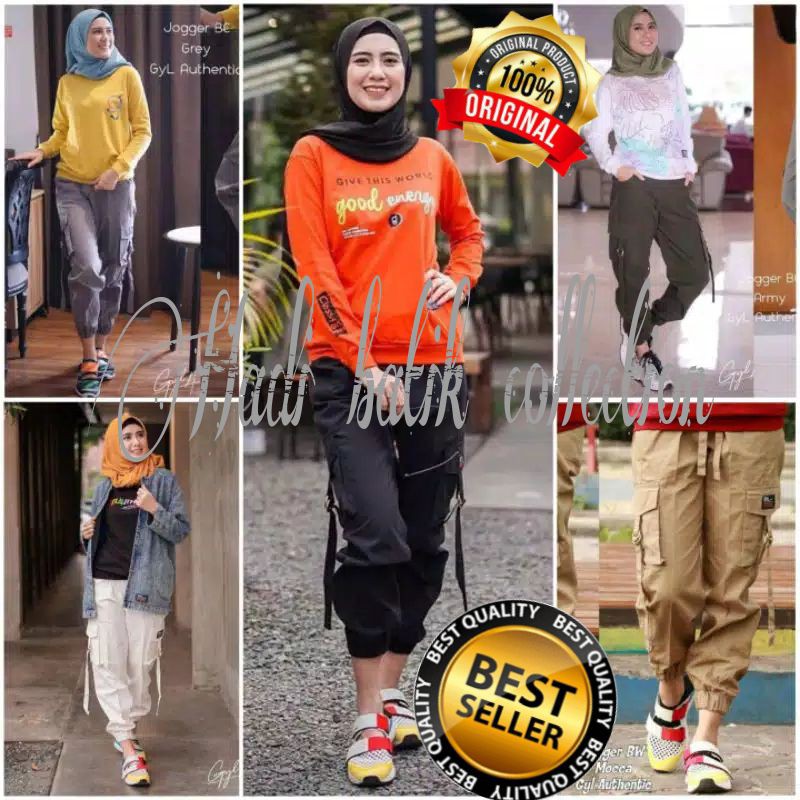 Celana Wanita Kekinian CELANA BAGGY PANT CARGO JOGGER PANTS WANITA (Standar - Jumbo - Super Jumbo - Big Size) BISA (COD)