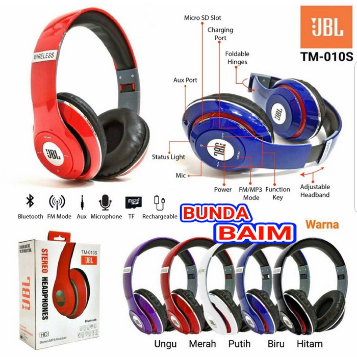 HEADPHONE JBL TM010S  HEADSET BLUETOOTH TM010  JBL 010S E0354