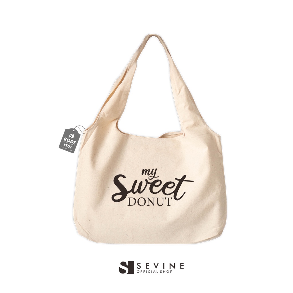 Sevine Tote Bag Kanvas Bonnie Tas Wanita Kuliah Fashion Laptop Totebag Quotes Aesthetic Vintage Series - FTD