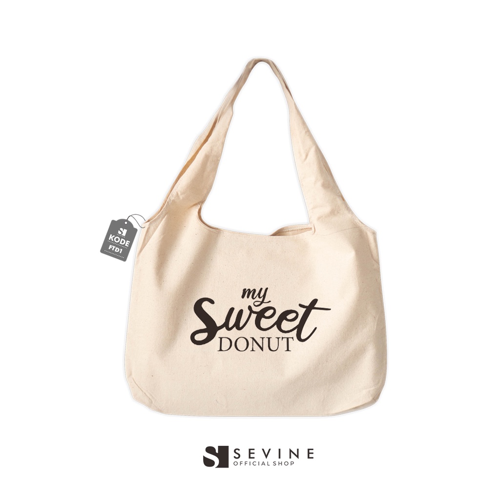 Sevine Tote Bag Kanvas Bonnie Tas Wanita Kuliah Fashion Laptop Totebag Quotes Aesthetic Vintage Series - FTD