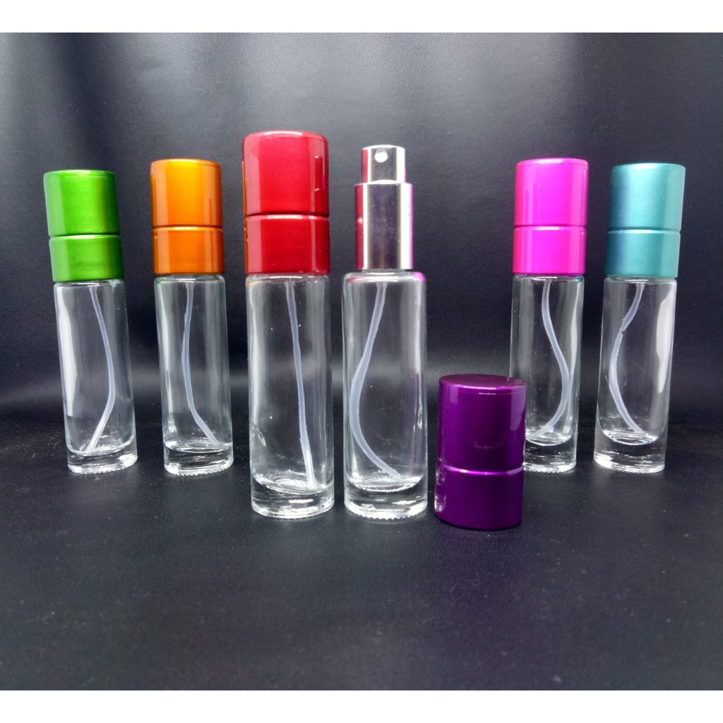 Botol Parfum HM Cap garis Rainbow 15 ml lusinan atau 12 pc