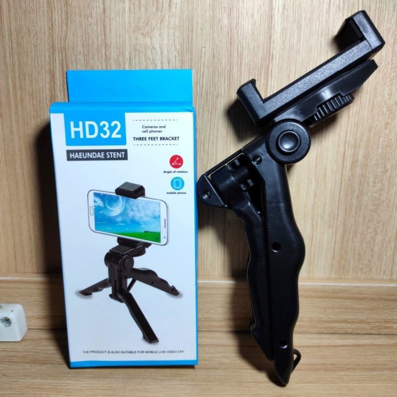 Tripod Mini HD 32 Folding Tripod Hp Universal plus Holder HD32