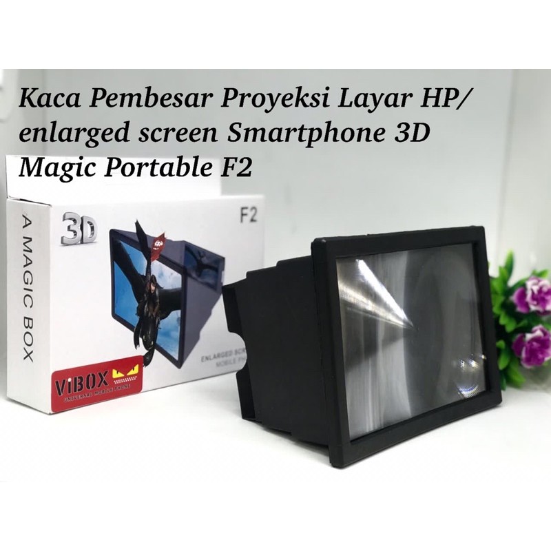 KACA PEMBESAR PROYEKSI LAYR HP F2 ENLARGED SCREEN SMARTPHONE 3D MAGIC PORTABLE F2