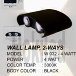 Lampu Dinding Taman 2 Arah 4 watt Waterproof Lampu Hias Dinding Pilar Tembok Outdoor Led Wall Lamp