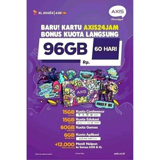 KARTU PERDANA AXIS UNLIMITED KUOTA 96GB TERMURAH | Shopee