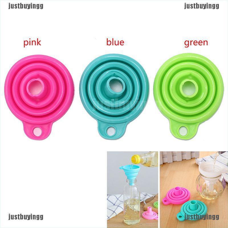 JB✪ silicone gel collapsible practical foldable funnel hopper kitchen tools