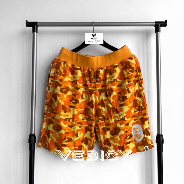 CELANA PENDEK BAPE A BATHING APE PUBG MOBILE CAMO SWEAT SHORTS SUPER MIRROR 1:1 ORIGINAL