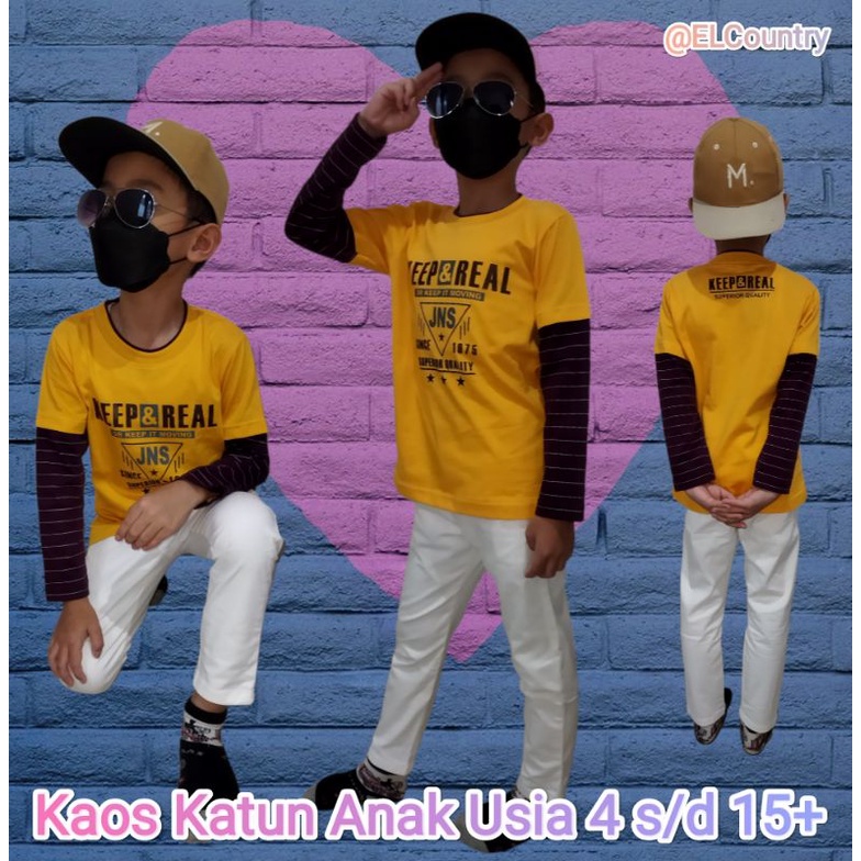 Country Doy Kaos Anak Lengan Panjang Exclusive JNS Kids Usia 4-15+