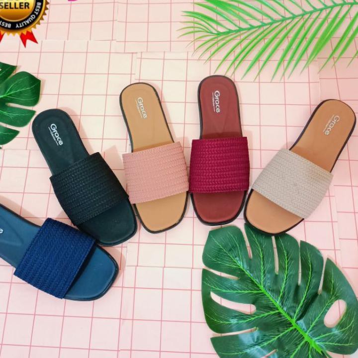 ☆ Grace [milea Slop] /sandal rajut selop wanita/sandal tali dixie rajut/sendal selop kokop rajut ✯