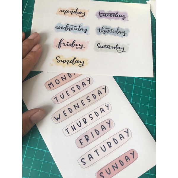 Sticker Pack Journal Day Stiker Hari Scrapbook Aesthetic Murah