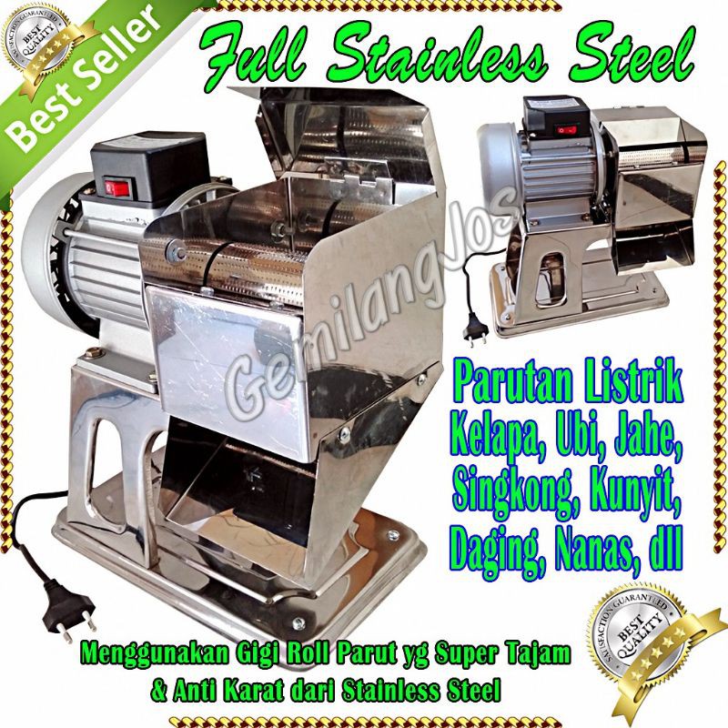 Parutan Kelapa Mesin Parut Listrik Serbaguna Alat Mini Jahe Singkong Nanas Kunyit Temulawak