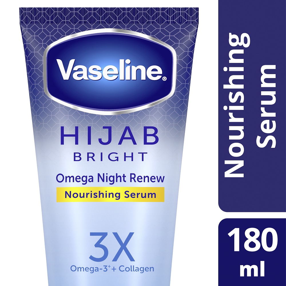 Vaseline Hijab Bright Omega Night Renew Nourishing Serum 180ml