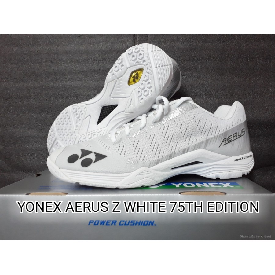 Sepatu Badminton Yonex Aerus Z White Limited Edition Original  Yonex 75th Anniversary
