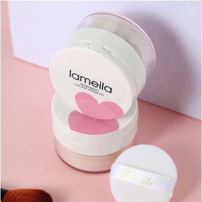 Lameila Oil Control Loose Powder/ Bedak Tabur 10 Gr dengan KACA