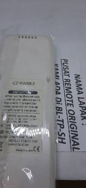 REMOTE REMOT AC PANASONIC CZ-RWSK2 ORIGINAL ASLI