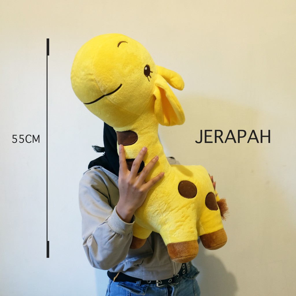 bantal guling boneka jerapah girrafe bahan lembut animal hewan safari