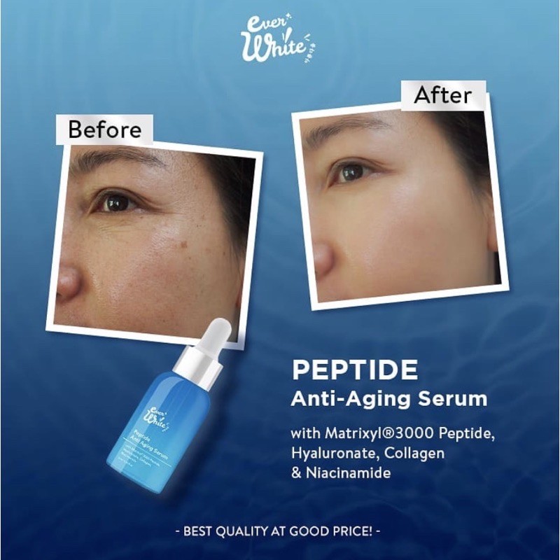 EVERWHITE Peptide Anti Aging Serum Indonesia / Toner Peptide Eye Cream Gel / Acnepair Underarm Cica