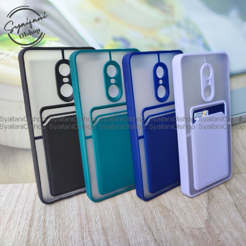 Card Case Xiaomi Redmi Note 4 / Note 4X Case Slot Kartu + Protection Camera