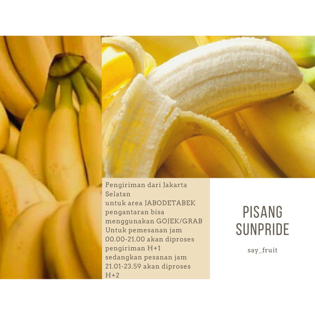 

Pisang Sunpride / Banana / Buah Segar