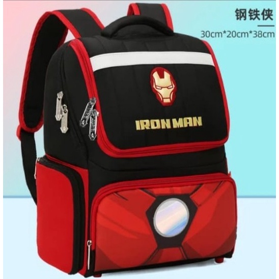 Tas Ransel Sekolah Anak Model Superhero Emblem Untuk Anak Paud TK SD