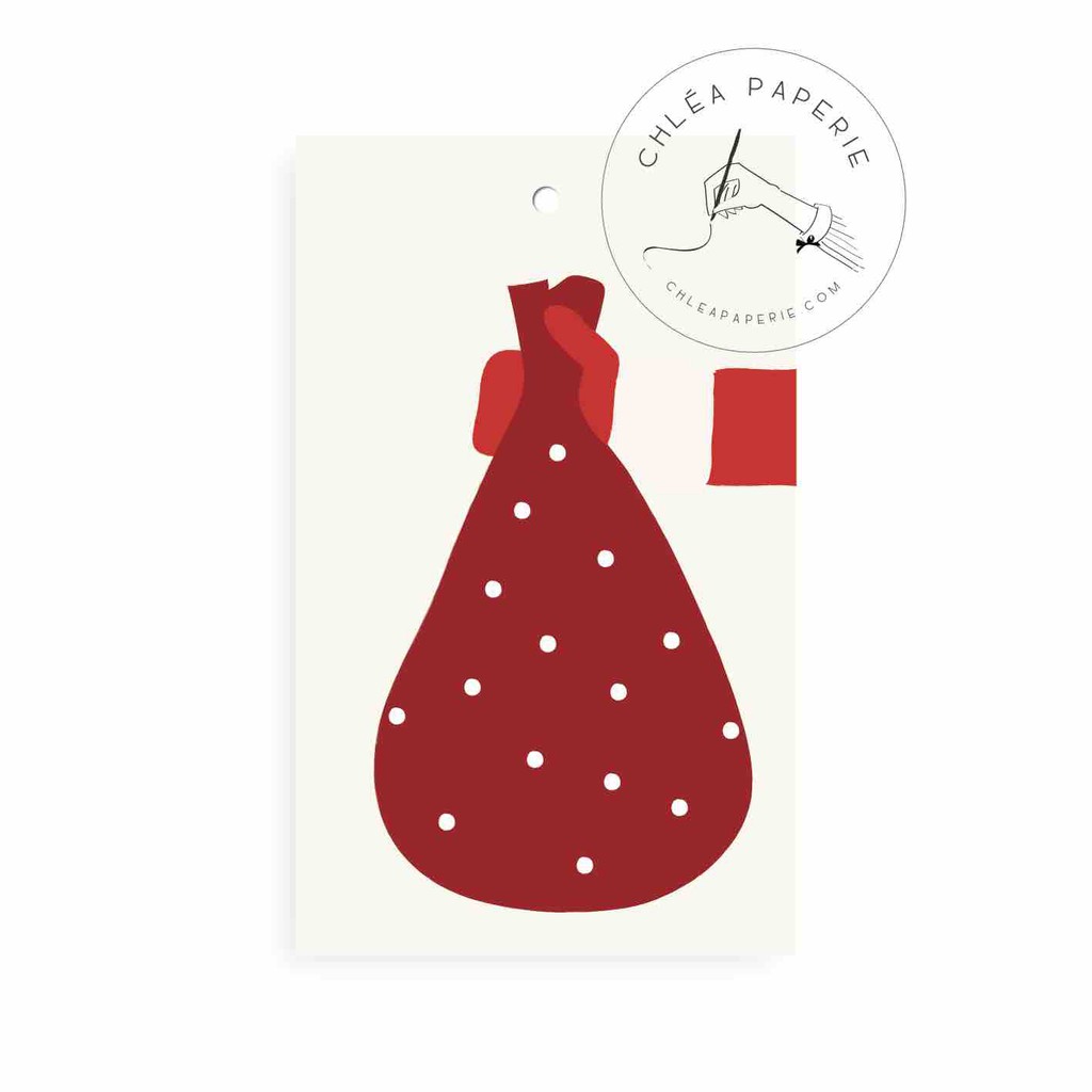 

Gift Tag / Santa Red Sack / Hang Tag Natal