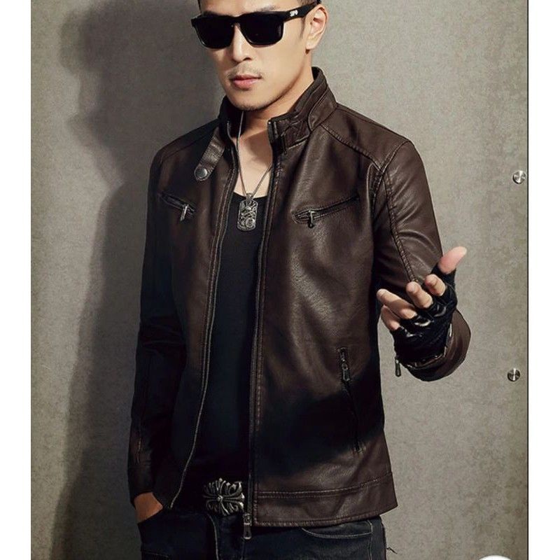 Jaket Kulit Pria Original Elegan 100% Kulit Asli Bisa COD