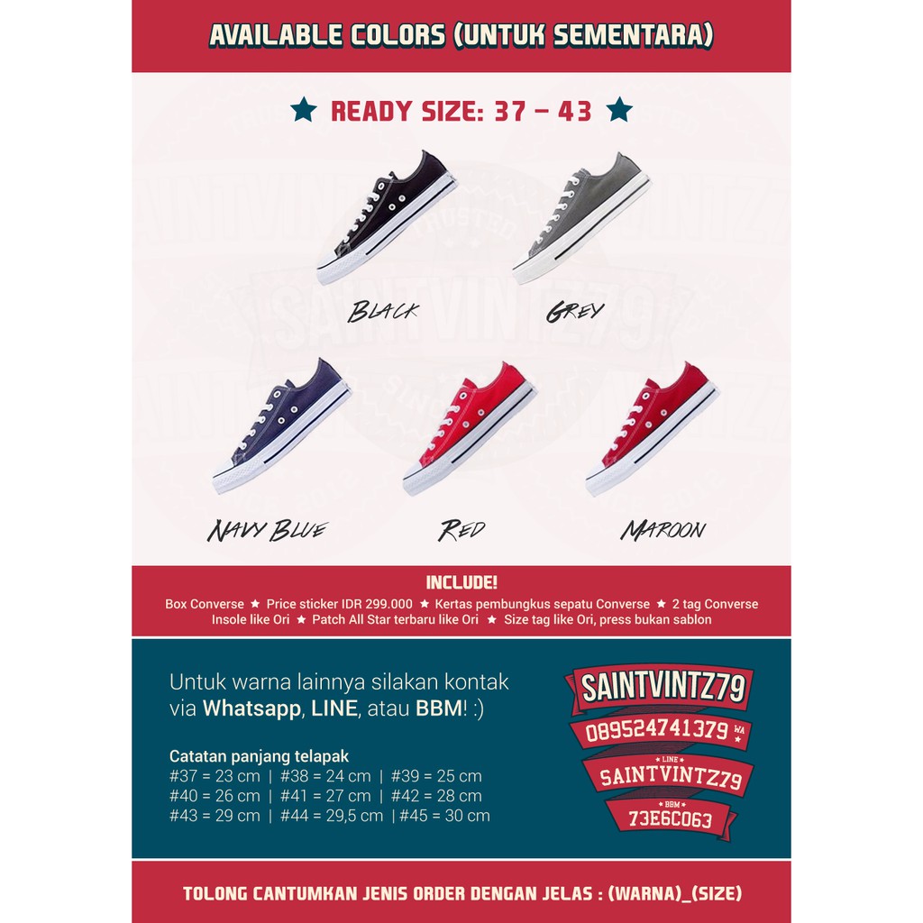 Sepatu Converse Grade Ori asli Pabrik Murah