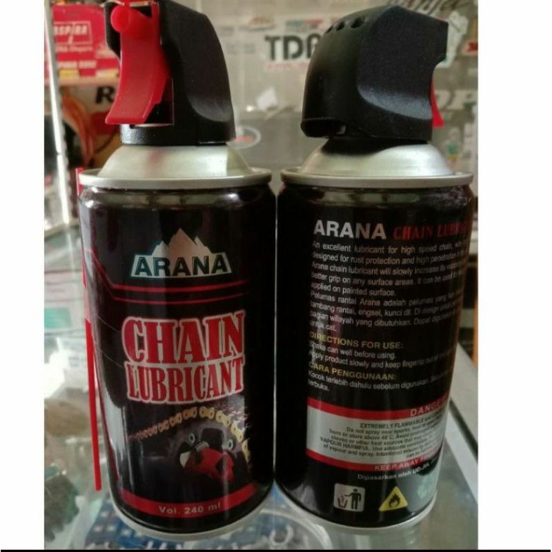 chain lube merk ARANA pelumas rantai serbaguna