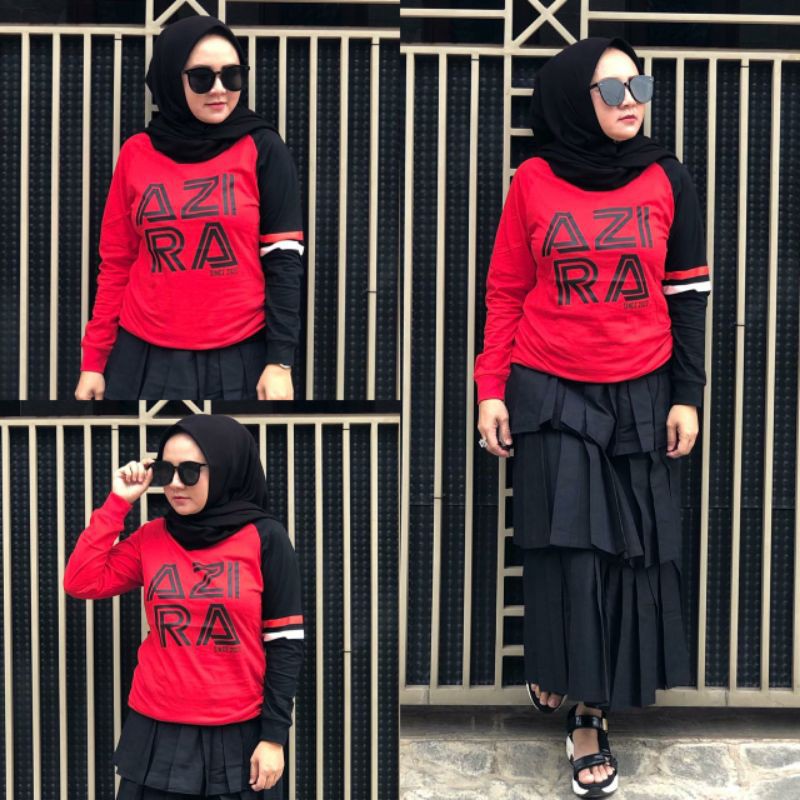 kaos hijab wanita lengan panjang AZIRA