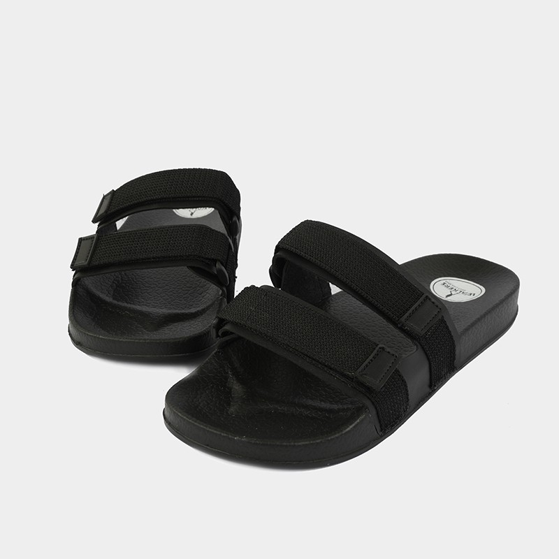 BISA COD! Sandal Pria Walkers SLIDE 2 Full Black Casual Gaya Trendy TERMURAH