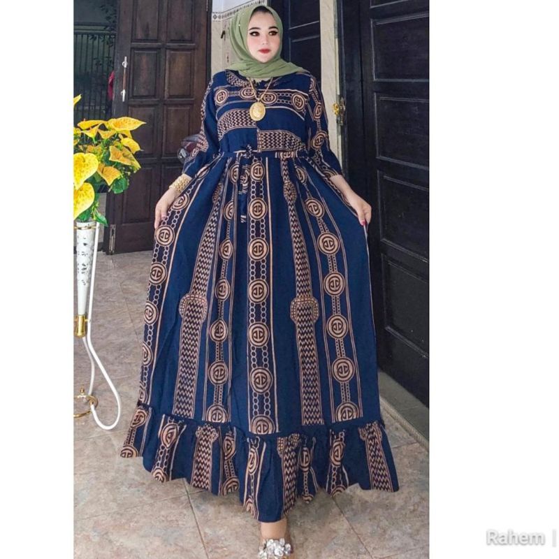 Terbaru Gamis Motif Gucci Rantai Dress DasterTerlaris