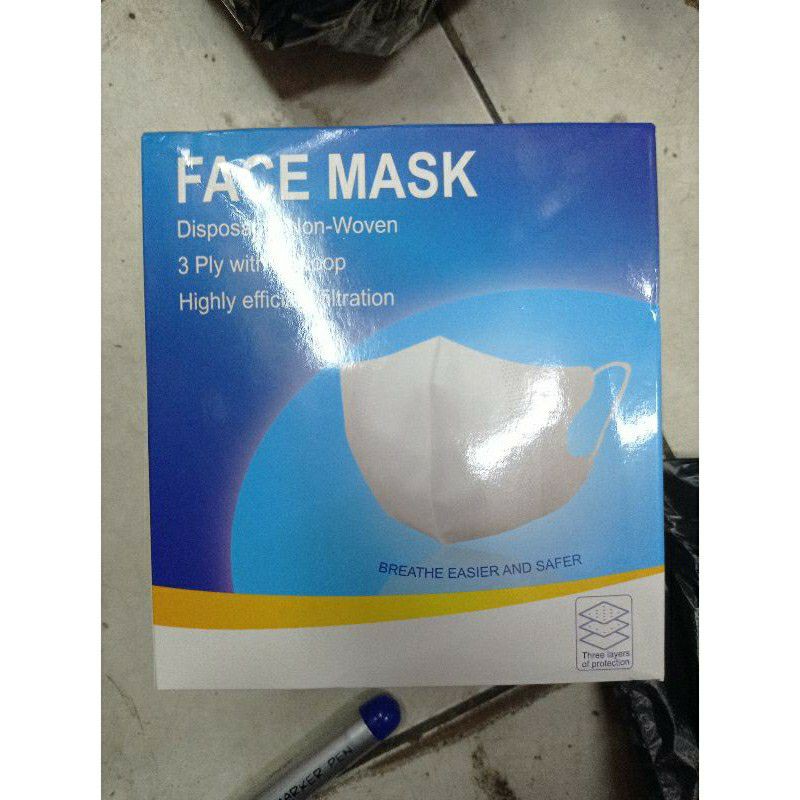 masker duckbill 3ply murah isi 50 pcs alkindo/face mask
