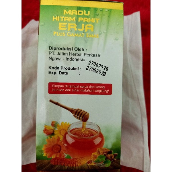 

Madu Hitam Pahit ERJA + Gamat Emas, madu Hitam , madu ERJA ,madu pahit
