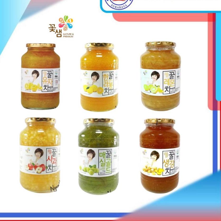 

BGK KKOH SAEM Korean Honey Tea 1 kg Teh Madu Apple Citroen Hallabong Lemon Plum Ginger SHAEM ∞☈ (Lar