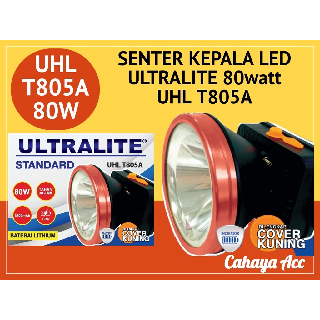 Headlamp Senter Kepala Surya Ultralite 150W UHL T1505A / Ultralite 200W UHL T2005A / Ultralite 80W T805A / Senter Kepala MS-147P 80Watt Murah Tahan Air - Senter Kepala 200W / 150W / 80W