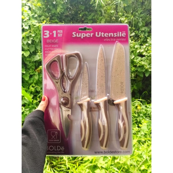 BOLDE PISAU DAPUR SET + GUNTING SUPER UTENSIL