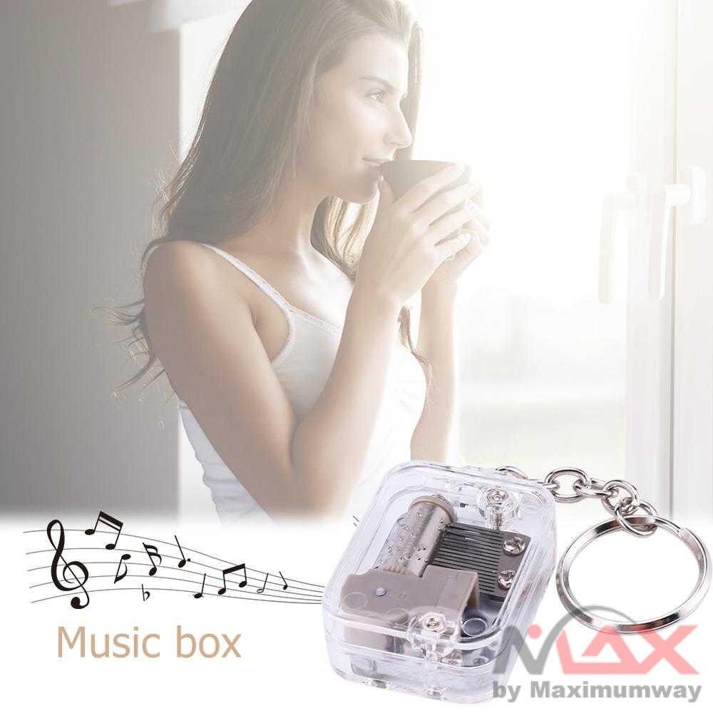 VKTECH Kotak Musik DIY 18 Tones Music Box Keychain - MBB18 Warna Silver