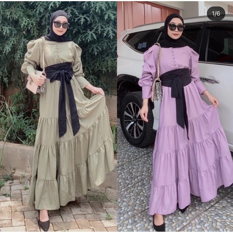 [ HIJABASKET ] DUBIA DRESS free obi belt discount 6.6