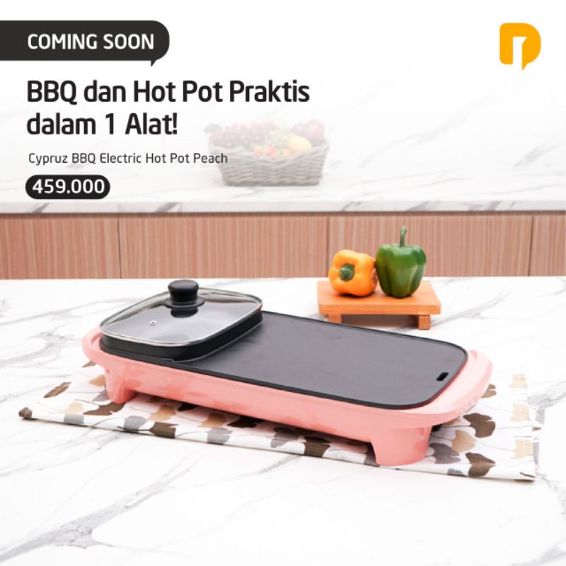 

Terbaru Cypruz BBQ Electric Hot Pot Peach