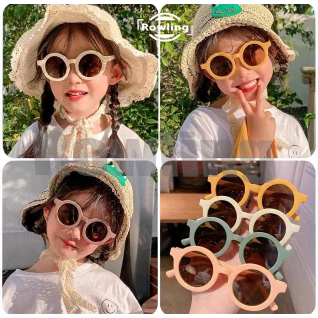 KACAMATA BULAT KOREAN STYLE POLOS ANAK / KACAMATA ANAK HITS TERBARU TERKECE