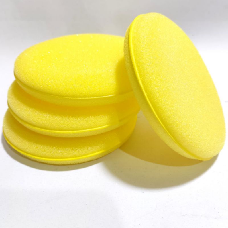 Applicator Pad Flat Busa Poles Model Rata untuk Waxing Mobil Motor Sponge Applicator