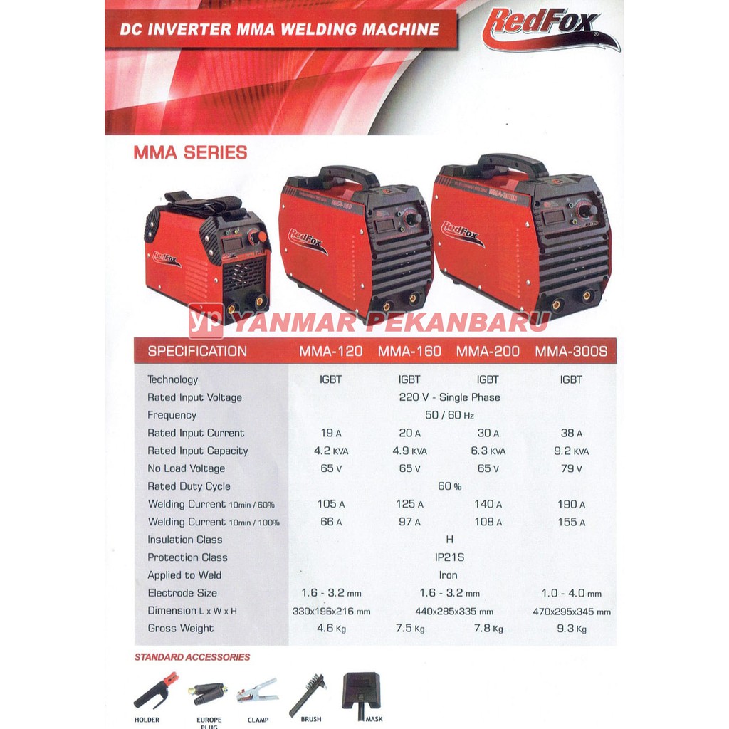 MESIN LAS REDFOX MMA-200 Z MOSPET