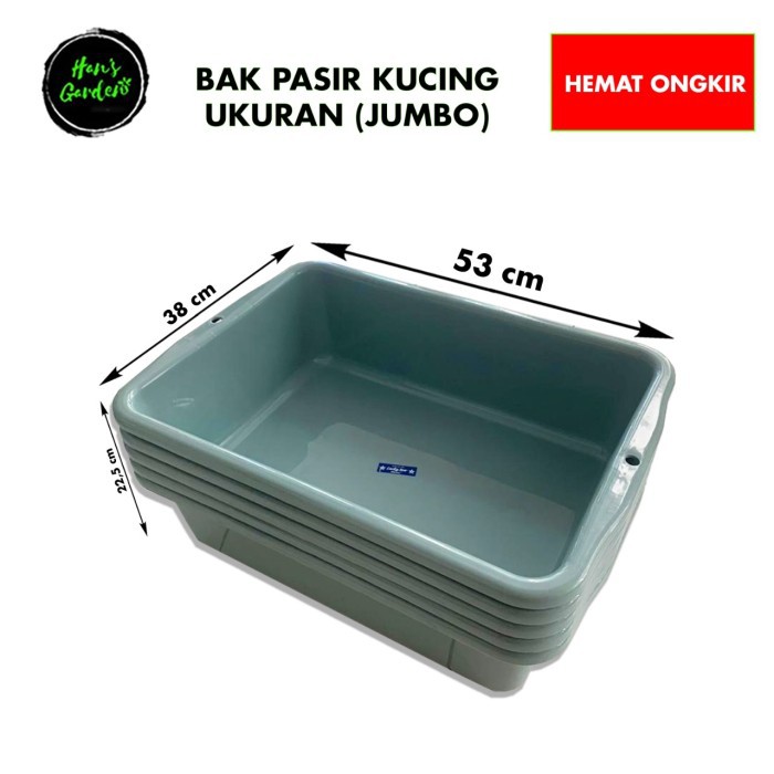 Bak pasir kucing bak segi jumbo 2208A XXL hemat ongkir min 5