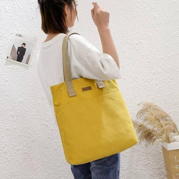 Best Terlaris YKTVN TAS AMELIA TOTE BAG CANVA - Tas Tote Bag Polos Unisex 43 Grosir