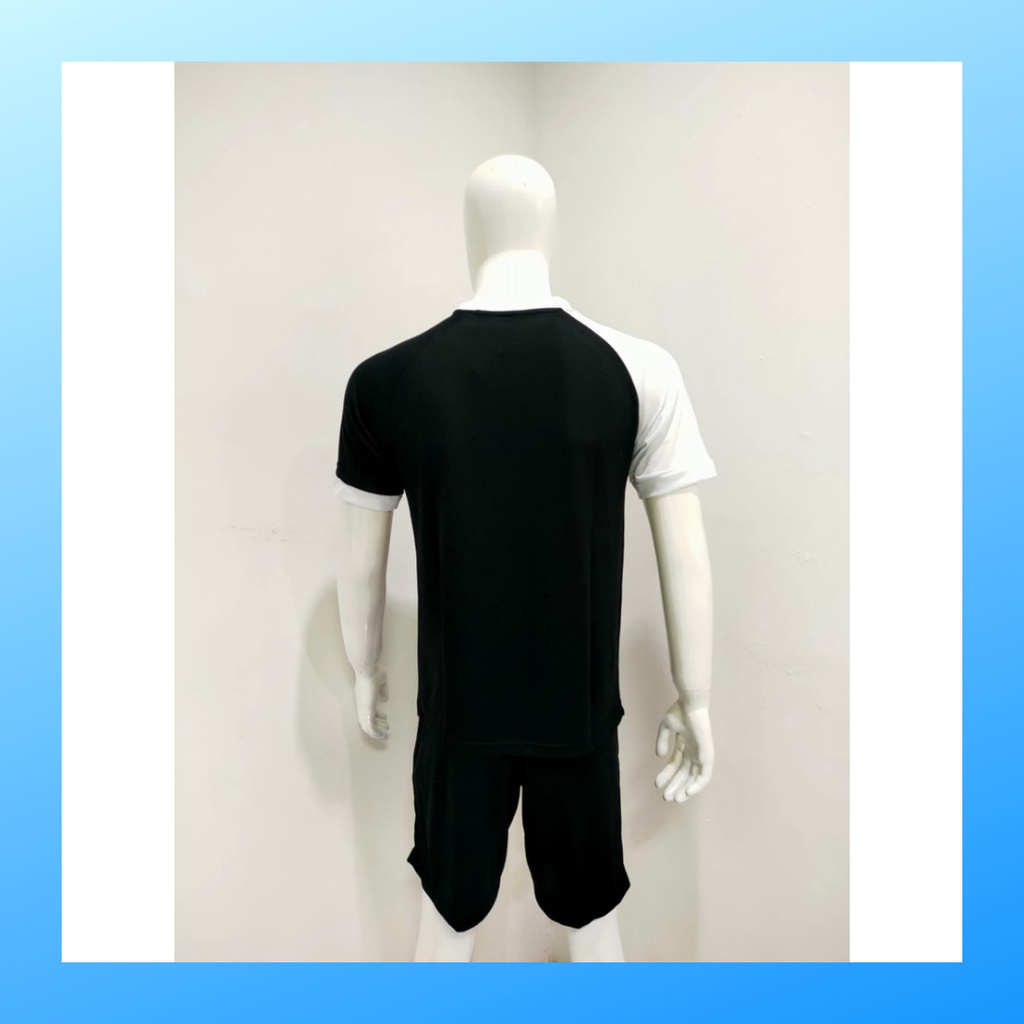 Kaos badminton pria jersey bulutangkis baju dan celana setelan wanita dewasa t-shirt outfit seragam jarsey kostum olahraga pakaian apparel sport jersy bulu tangkis casual jersi sudirman cup suit Y167 hitam sponsor