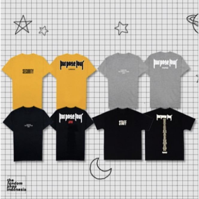 Kaos/T-shirt Justin Bieber "Purpose World Tour" [Preorder]