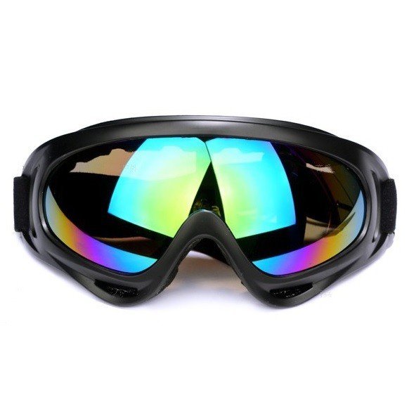 Motorcycle Dustproof Ski Goggles Glasses Anti Static Shock Ski Sport - RAINBOW