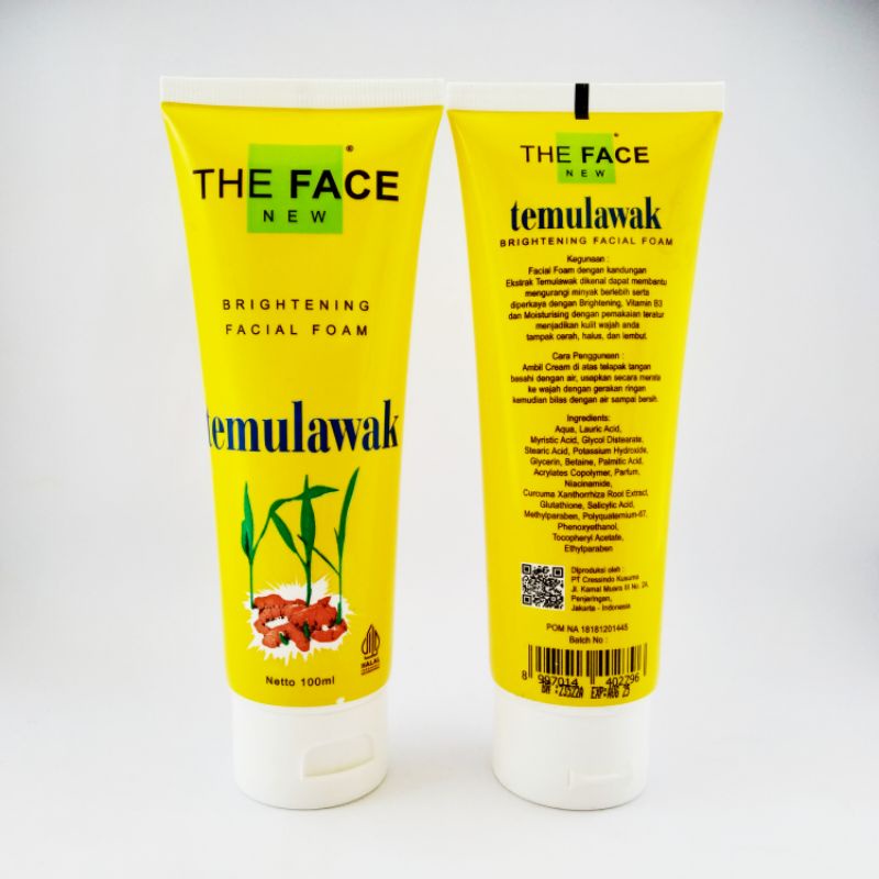 FACIAL FOAM BRIGHTENING THE FACE TEMULAWAK ORIGINAL BPOM RESMI