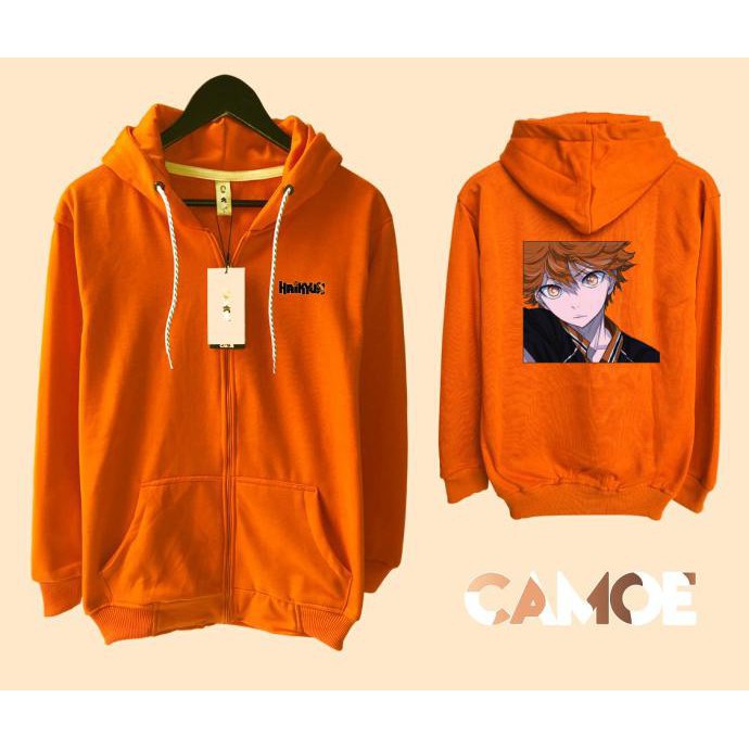 hoodie resleting HAIKYUU HINATA COOL VOLLEY VOLI BALL KATUN FLEECE